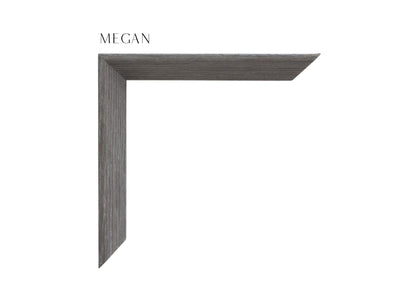 Grey Wood, Modern, Matte Grey, Solid Hardwood Frame, Sloped, Custom Frame Moulding, 3/4" Wide x 1 1/2" Deep, Luxury Framing